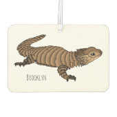 Armadillo girdled lizard cartoon illustration autolufterfrischer (Rückseite)