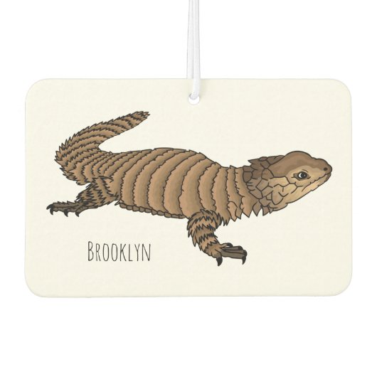 Armadillo girdled lizard cartoon illustration autolufterfrischer (Vorderseite)