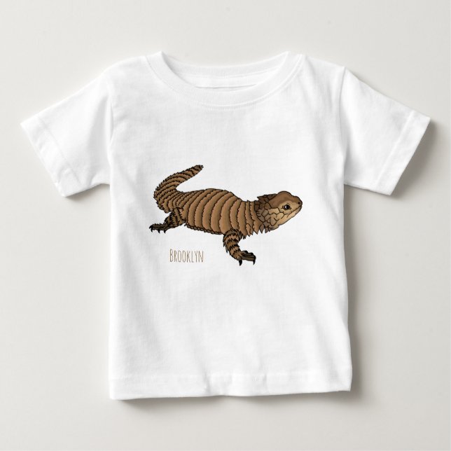 Armadillo girdled lizard cartoon illustration baby t-shirt (Vorderseite)