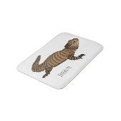 Armadillo girdled lizard cartoon illustration badematte (Schrägansicht)