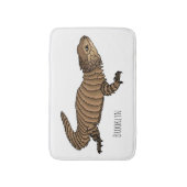 Armadillo girdled lizard cartoon illustration badematte (Vorderseite Vertikal)