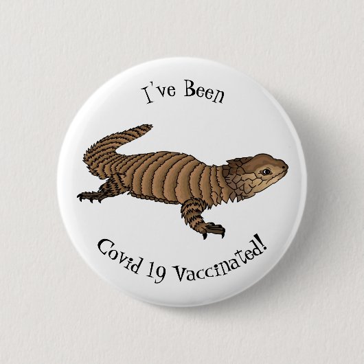 Armadillo girdled lizard cartoon illustration button (Vorderseite)