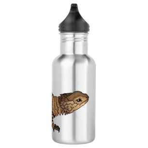 Armadillo girdled lizard cartoon illustration edelstahlflasche