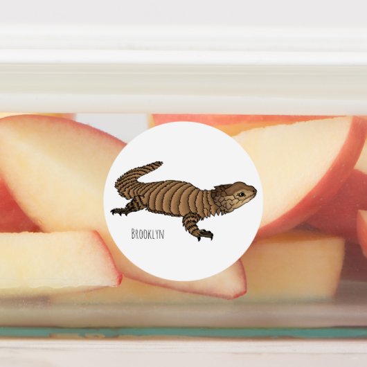 Armadillo girdled lizard cartoon illustration etiketten (Befestigt)