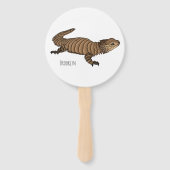 Armadillo girdled lizard cartoon illustration fächer (Rückseite)