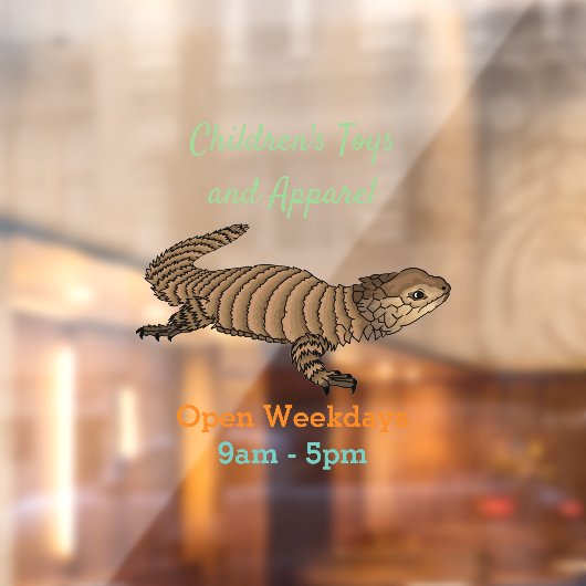 Armadillo girdled lizard cartoon illustration fensteraufkleber (Blatt 2)