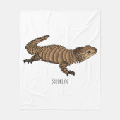 Armadillo girdled lizard cartoon illustration fleecedecke (Vorderseite)