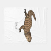 Armadillo girdled lizard cartoon illustration fleecedecke (Vorderseite (Horizontal))