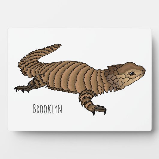 Armadillo girdled lizard cartoon illustration fotoplatte (Vorderseite)