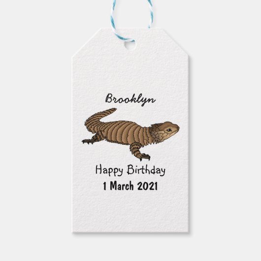 Armadillo girdled lizard cartoon illustration geschenkanhänger (Vorderseite)