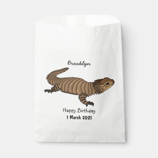 Armadillo girdled lizard cartoon illustration geschenktütchen (Vorderseite)