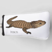 Armadillo girdled lizard cartoon illustration golf headcover (Vorderseite)