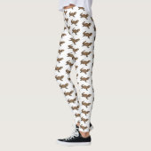 Armadillo girdled lizard cartoon illustration leggings (Links)