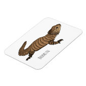 Armadillo girdled lizard cartoon illustration magnet (Linke Seite)