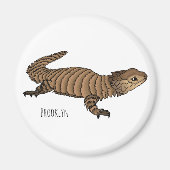 Armadillo girdled lizard cartoon illustration magnet (Vorne)