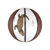 Armadillo girdled lizard cartoon illustration mini basketball (Vertikal)