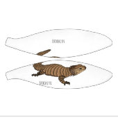 Armadillo girdled lizard cartoon illustration mini basketball (Panele)