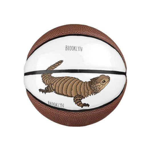 Armadillo girdled lizard cartoon illustration mini basketball (Vorderseite)