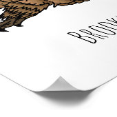 Armadillo girdled lizard cartoon illustration poster (Ecke)