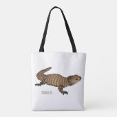 Armadillo girdled lizard cartoon illustration tasche (Rückseite)