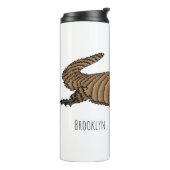 Armadillo girdled lizard cartoon illustration thermosbecher (Nach links gedreht)