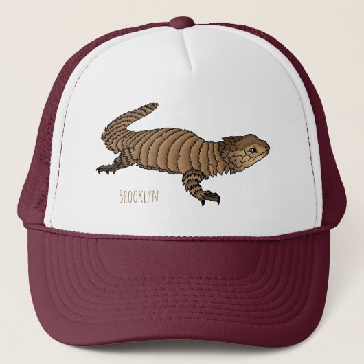 Armadillo girdled lizard cartoon illustration truckerkappe (Vorderseite)