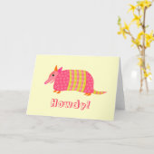 Armadillo Grußkarte Karte (Gelbe Blume)