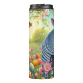 Armadillo im Blumengarten Thermosbecher (Rückseite)