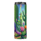 Armadillo in einem Kaktus-Garten Thermosbecher (Rückseite)