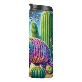 Armadillo in einem Kaktus-Garten Thermosbecher (Nach rechts gedreht)