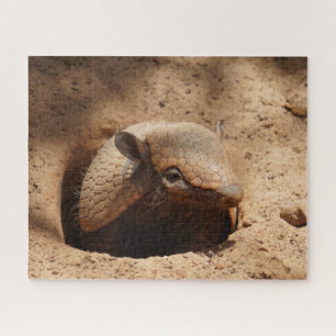 Armadillo in Hole Sprichwort Hallo Puzzle