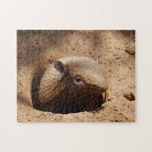 Armadillo in Hole Sprichwort Hallo Puzzle