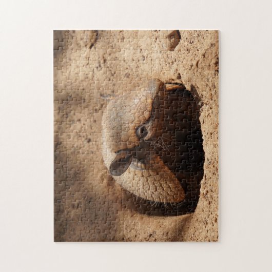 Armadillo in Hole Sprichwort Hallo Puzzle (Vertikal)