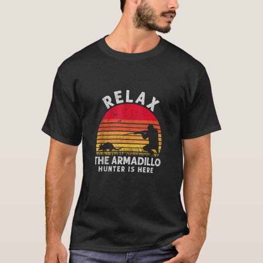 Armadillo Jäger für Männer Retro Armadillos Haunti T-Shirt (Vorderseite)