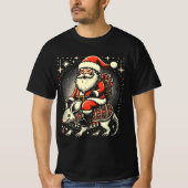 Armadillo Lover Ugly Santa Riding Armadillo T-Shirt (Vorderseite)