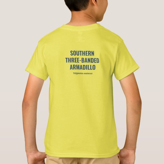 Armadillo mit drei Bandbreiten: Lass uns Roll! T-Shirt (Rückseite)