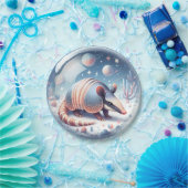 Armadillo mit kosmischem Hintergrund Pappteller (Party)