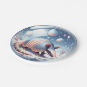 Armadillo mit kosmischem Hintergrund Pappteller (Schrägansicht)