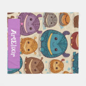 Armadillo Niedlich Circle Print Fleecedecke (Vorderseite (Horizontal))