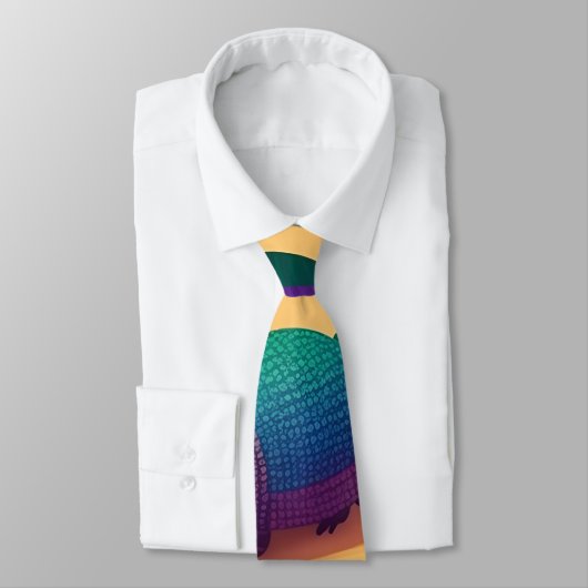 Armadillo Pastel Personalisiertes Muster Krawatte (Gebunden)