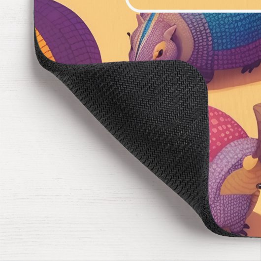 Armadillo Pastel Personalisiertes Muster Mousepad (Ecke)