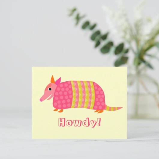 Armadillo Postcard Postkarte (Stehend Vorderseite)