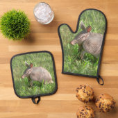 Armadillo Pot Holder-Set Ofenhandschuh & Topflappen-Set (Oben Unten)