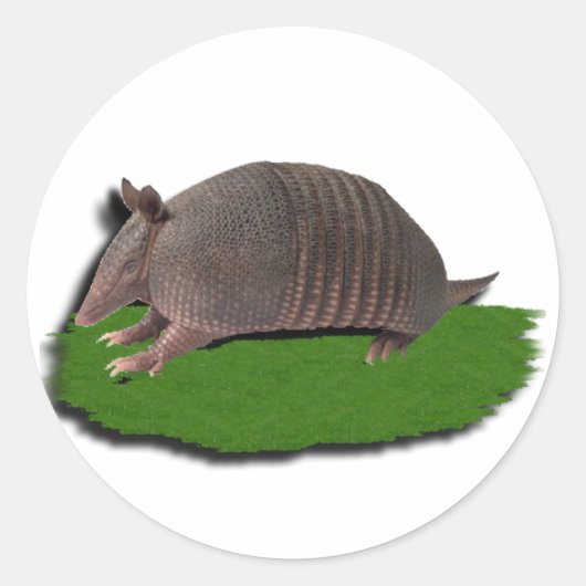 Armadillo Runder Aufkleber (Vorderseite)