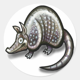 Armadillo Runder Aufkleber