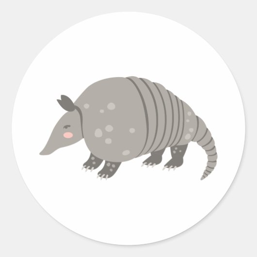 Armadillo Runder Aufkleber (Vorderseite)