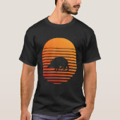 Armadillo-Schatten-Silhouette vor einer Sonne T-Shirt (Vorderseite)