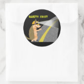 Armadillo Sicherheitsticker Runder Aufkleber (Tasche)