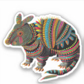 Armadillo Spirit Animal Sticker (Vorderseite)
