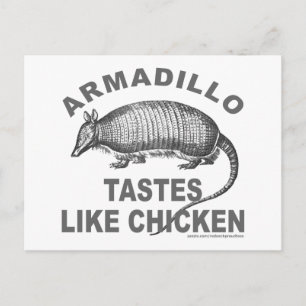 ARMADILLO TASTES WIE CHICKEN POSTKARTE